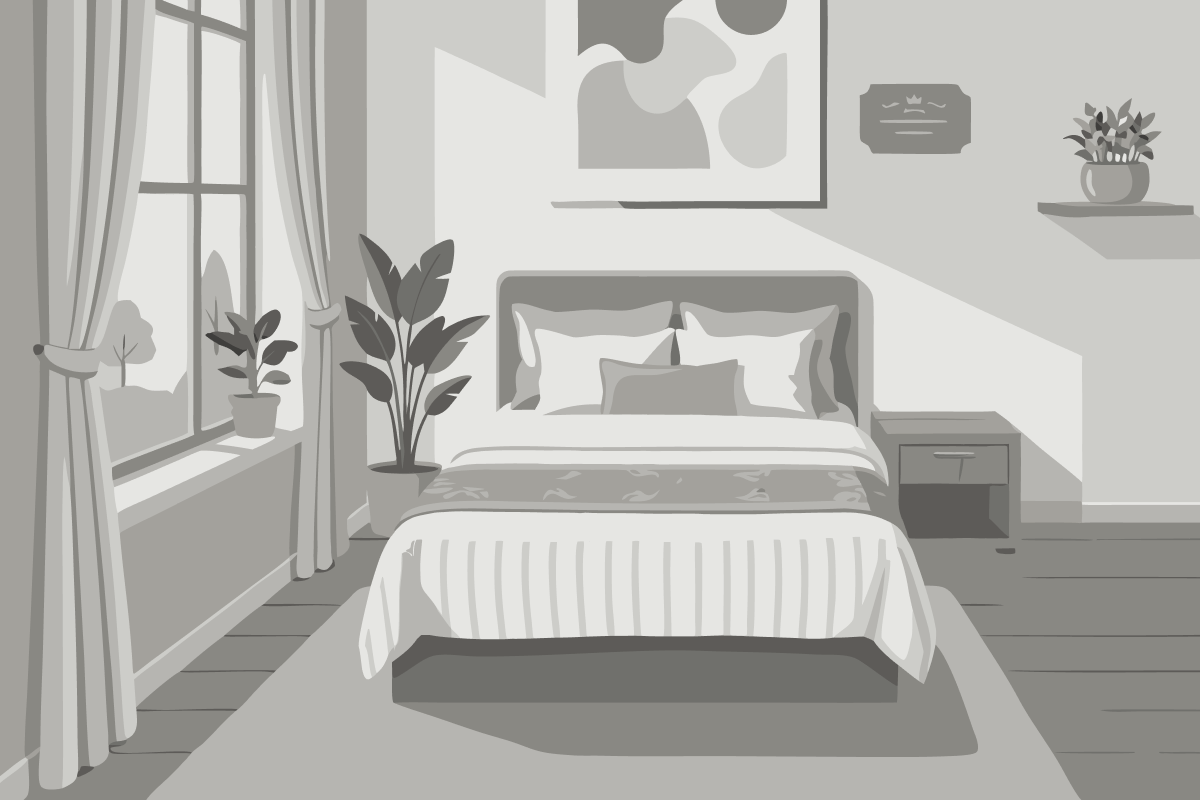 Zweibettzimmer mit teilweisem Meerblick